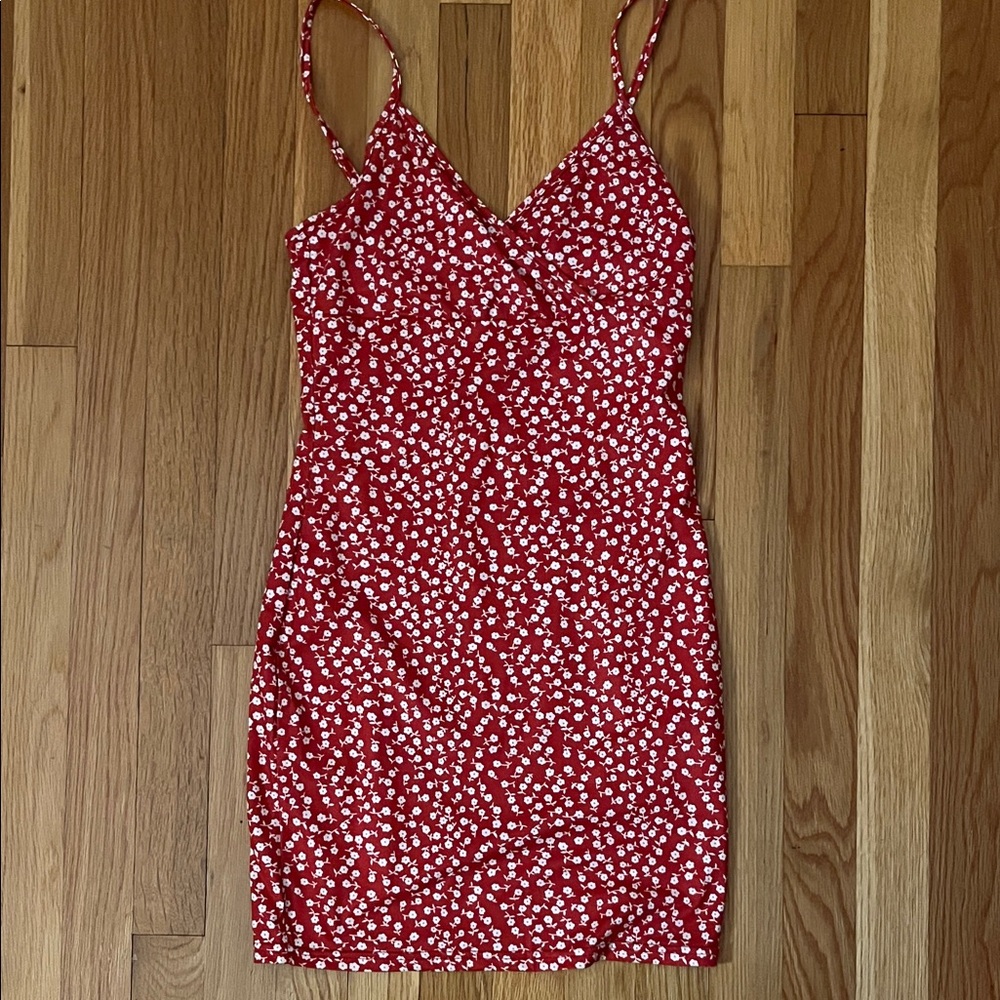 Red Floral Women's Dress